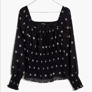 Madewell georgette blouse size LARGE.  New with tags.